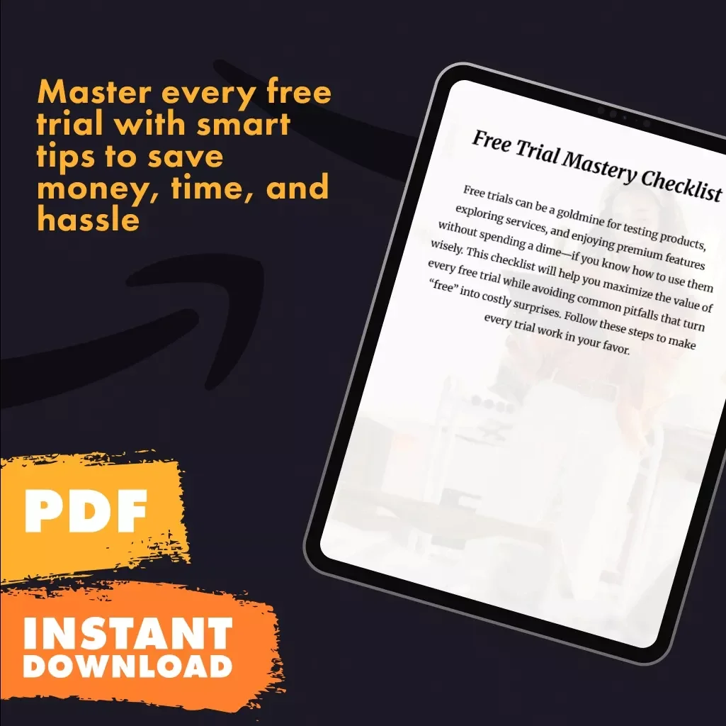 Free Trial Mastery Checklist | Digital Download | How to Get the Most Out of Free Trials | Productivity eBook & Printable Guide