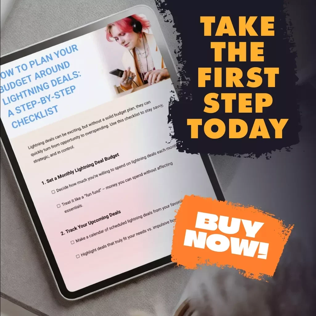 How to Plan Your Budget Around Lightning Deals: A Step-by-Step Checklist | Digital Download Guide, eBook & Printable Checklist for Smart Shopping