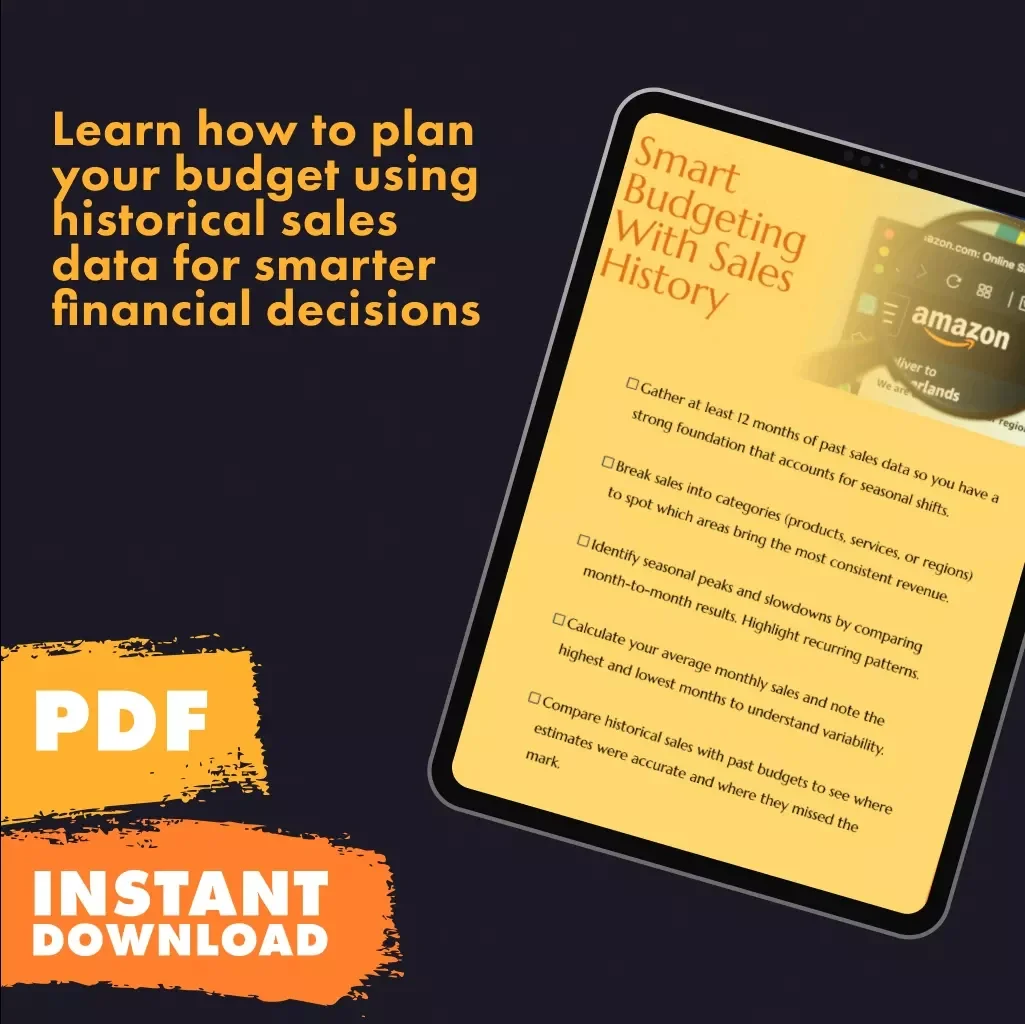 Smart Budgeting with Sales History Checklist - Learn How to Use Historical Sales Data to Plan Your Budget
