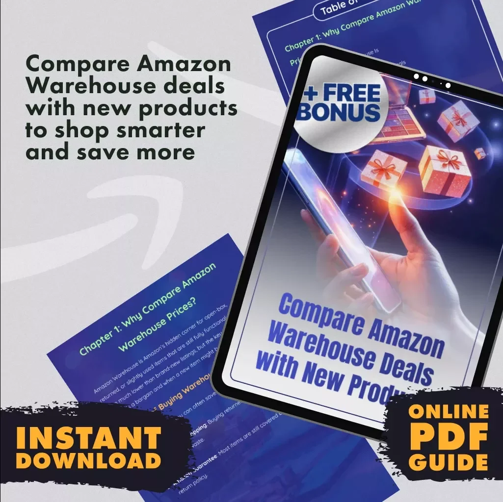 Compare Amazon Warehouse Deals with New Products | Guide to How to Compare Amazon Warehouse Prices with New Products | Digital Download for Smart Online Shoppers