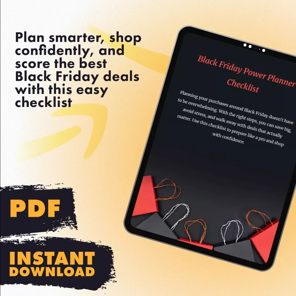 Black Friday Power Planner Checklist - How to Plan Purchases Around Black Friday