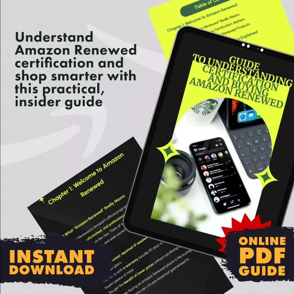 Guide to Understanding Certification and Buying Amazon Renewed | How to Understand the Certification Process for Amazon Renewed | Digital Download eBook for Smart Amazon Shoppers & Resellers