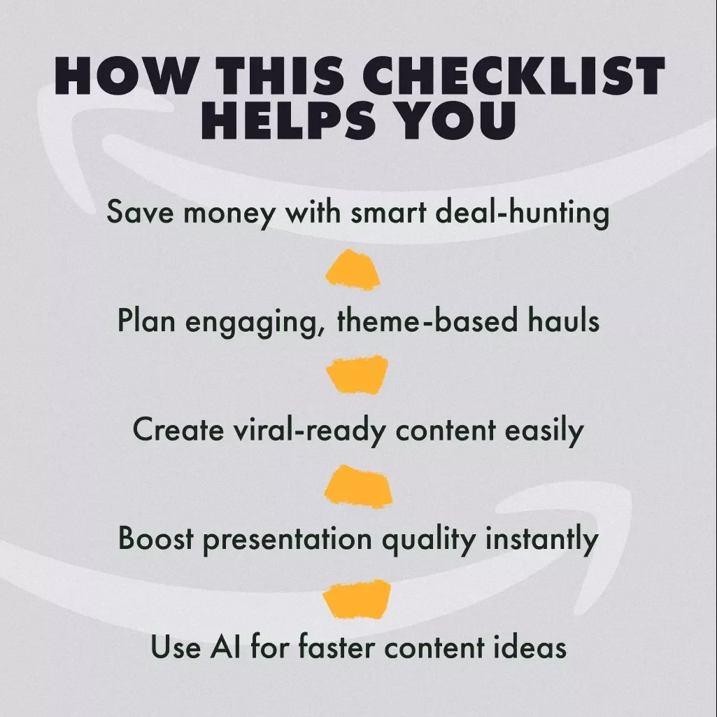 The Amazon Haul Master Plan | Digital Download Checklist for Beginners | How to Plan Your First Amazon Haul Guide