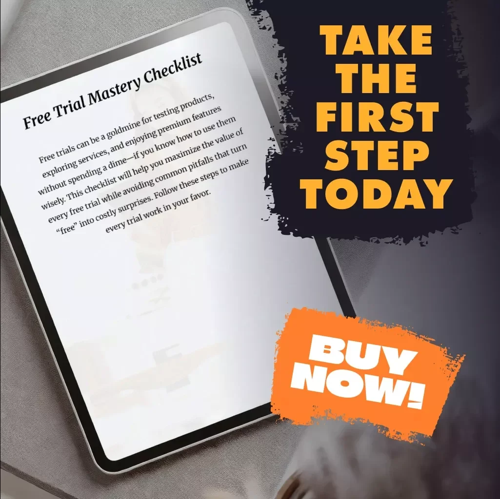 Free Trial Mastery Checklist | Digital Download | How to Get the Most Out of Free Trials | Productivity eBook & Printable Guide