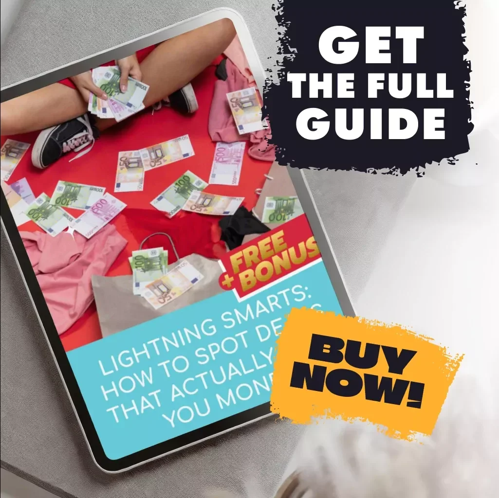 Lightning Smarts: How to Spot Deals That Actually Save You Money | Digital Guide for Smart Shoppers, eBook, Checklist for Lightning Deals