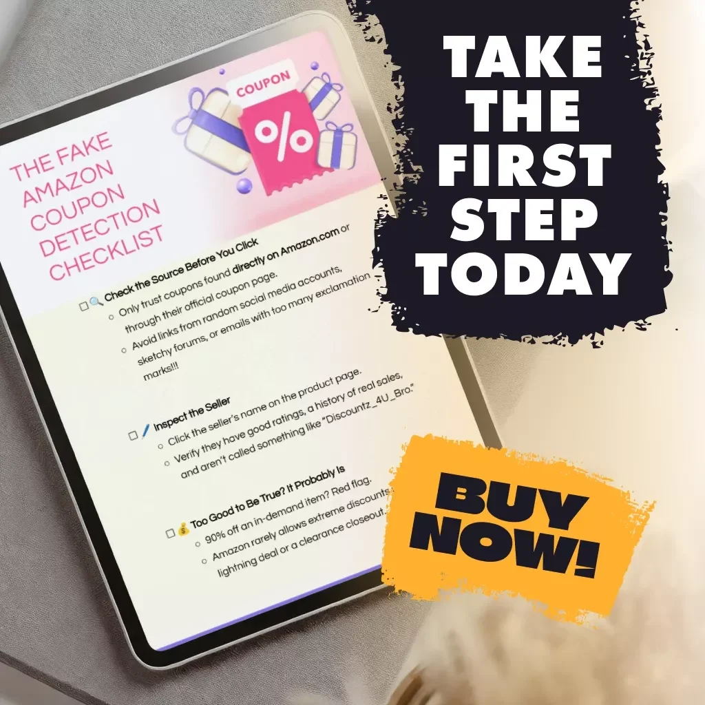 The Fake Amazon Coupon Detection Checklist | Digital Download | How to Identify Fake Amazon Coupons | Online Safety Guide