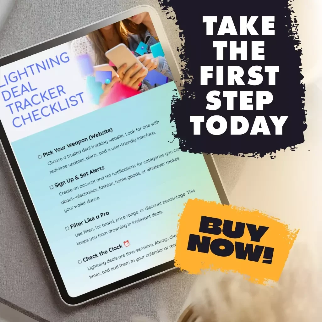 Lightning Deal Tracker Checklist – How to Use Deal Tracking Websites for Lightning Deals | Digital Download for Smart Shoppers & Bargain Hunters