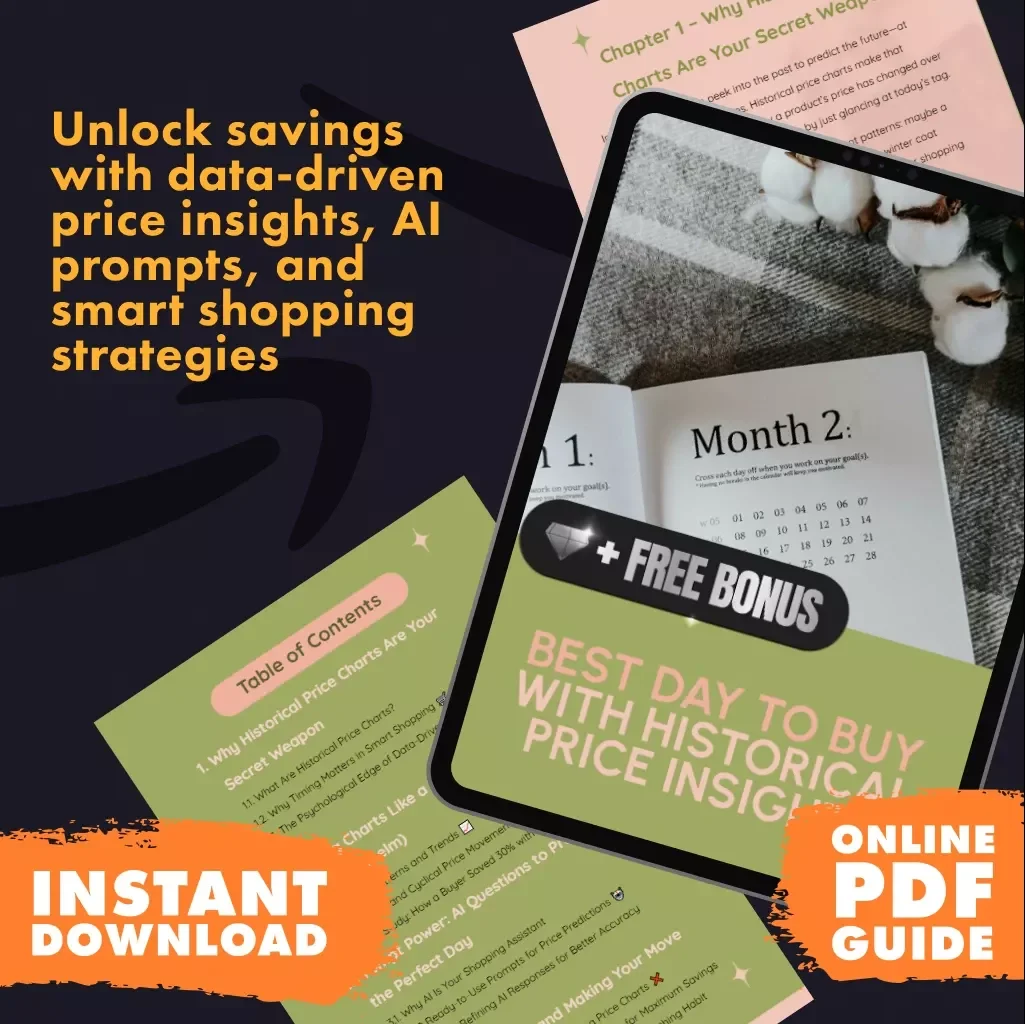 Best Day to Buy with Historical Price Insights | Smart Shopping Guide on How to Use Historical Price Charts to Pick the Best Day to Buy | Digital Download eBook & Checklist for Savvy Shoppers
