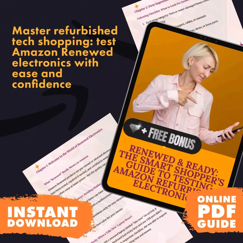 Renewed & Ready: The Smart Shopper’s Guide to Testing Amazon Refurbished Electronics | Digital Download Guide | How to Test Amazon Renewed Electronics for Quality eBook