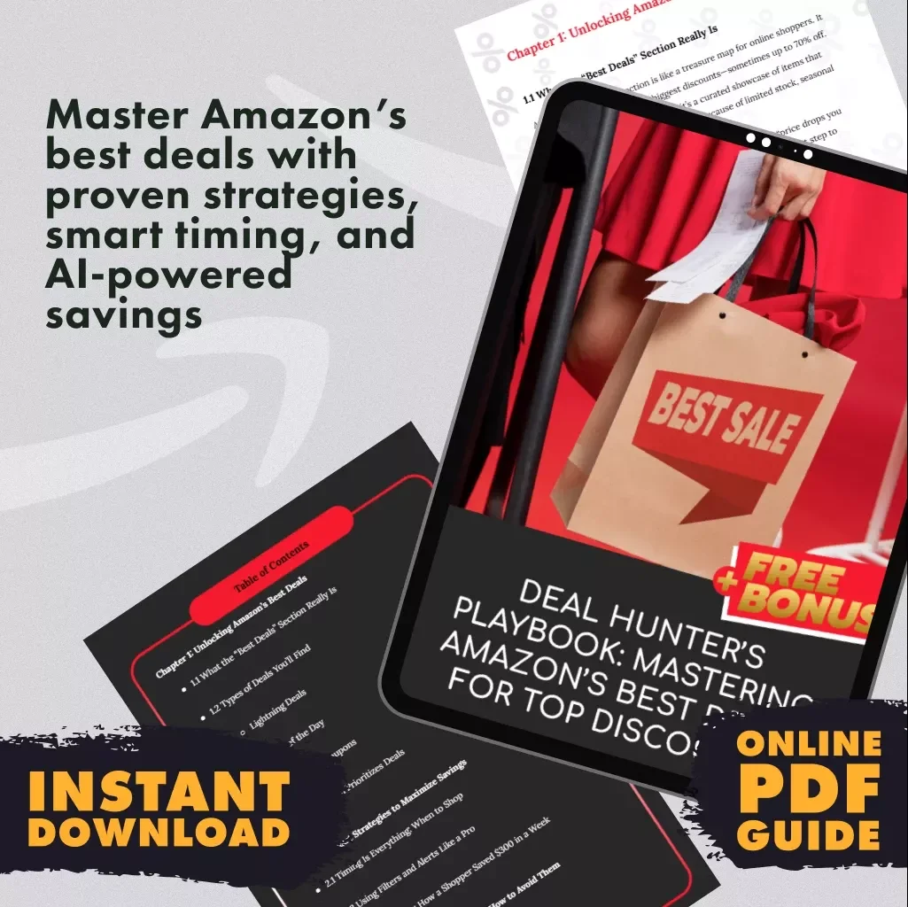 Deal Hunter’s Playbook: Mastering Amazon’s Best Deals for Top Discounts | Digital Guide for Shoppers, Smart Savings eBook, Money-Saving Checklist
