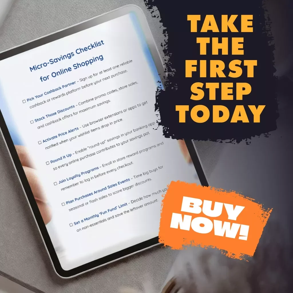Micro-Savings Checklist for Online Shopping | Digital Download Guide | How to Build Micro-Savings from Everyday Online Shopping