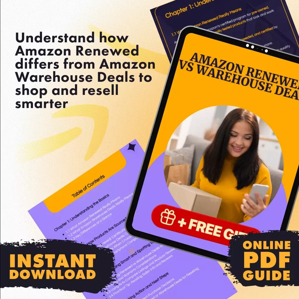 Amazon Renewed vs Warehouse Deals – How Amazon Renewed Differs from Amazon Warehouse Deals Guide, eBook for Smart Shoppers, Sellers, and Deal Hunters