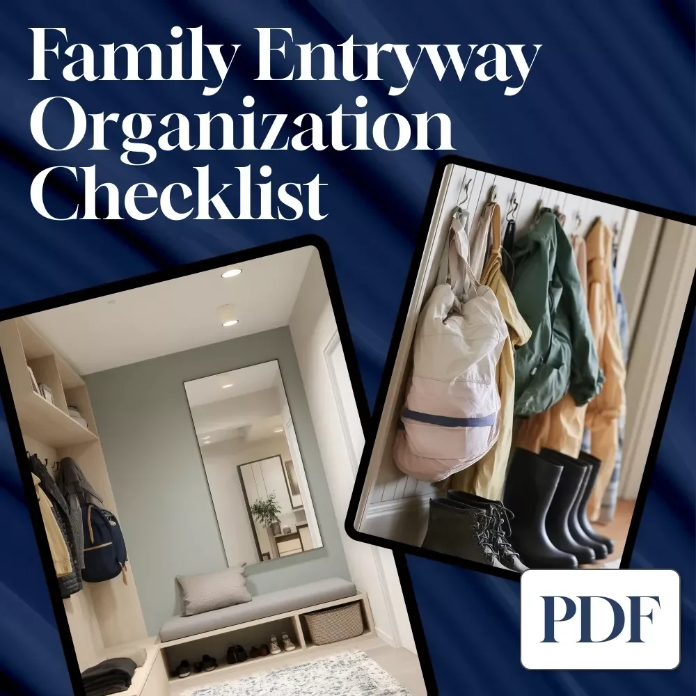Family Entryway Organization Checklist | Printable Digital Download | Home Organization, Declutter & Storage Guide