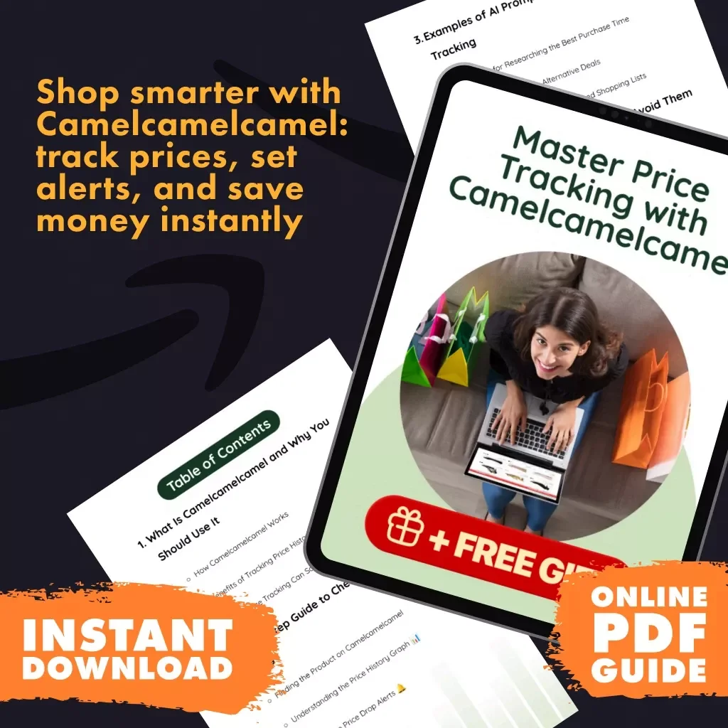 Master Price Tracking with Camelcamelcamel | Step-by-Step Guide, eBook & Checklist for How to Use Camelcamelcamel to Check Price History, Set Alerts & Save Money