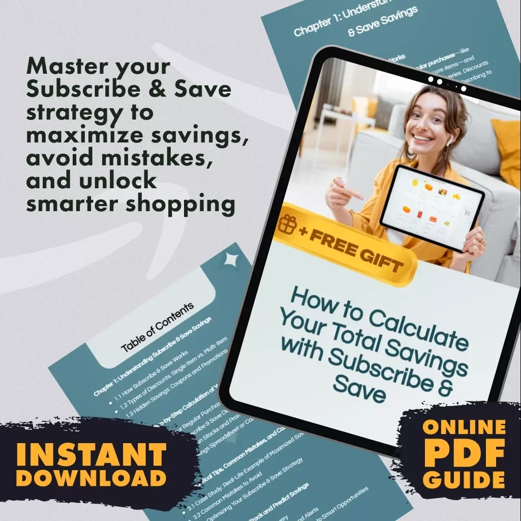 How to Calculate Your Total Savings with Subscribe & Save | Digital Guide, eBook, Checklist for Smart Shoppers