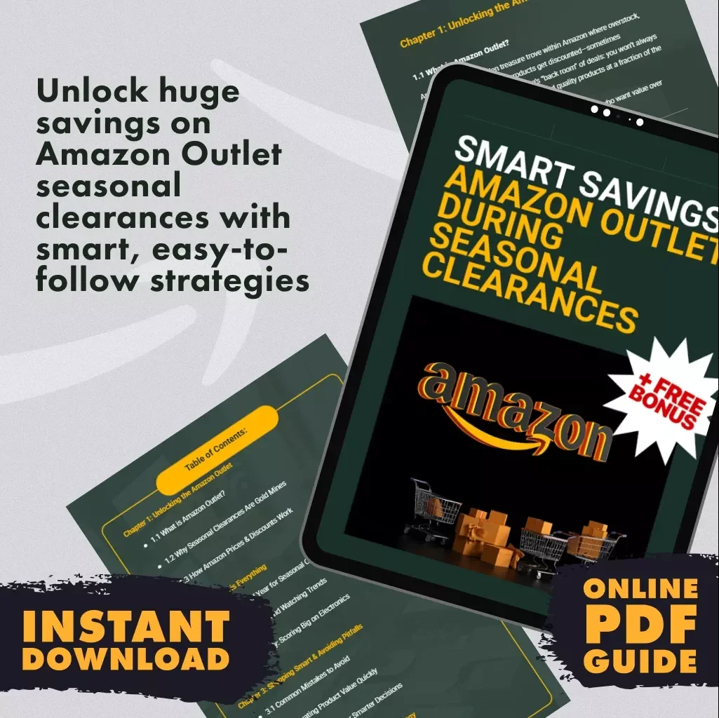 Smart Savings: Mastering Amazon Outlet During Seasonal Clearances | How to Shop Amazon Outlet During Seasonal Clearances | Digital Guide, eBook, PDF Download for Savvy Shoppers