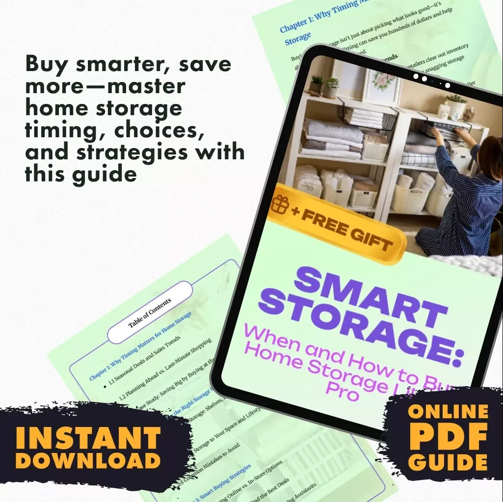 Smart Storage: When and How to Buy Home Storage Like a Pro | Digital Guide for the Best Time and Method to Buy Home Storage, eBook & Checklist