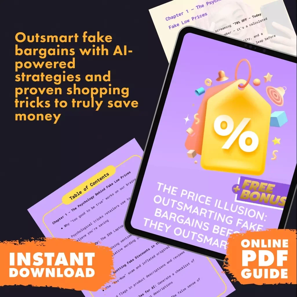 The Price Illusion: Outsmarting Fake Bargains Before They Outsmart You | Digital Guide for Avoiding “Fake Low Price” Traps, Spotting Fake Discounts & Becoming a Smart Shopper