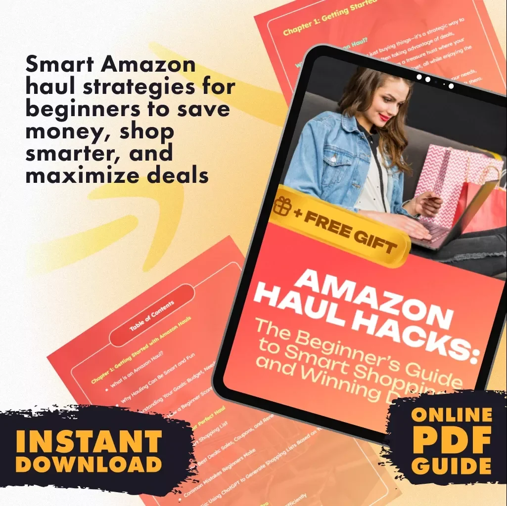Amazon Haul Hacks: The Beginner’s Guide to Smart Shopping and Winning Deals | Amazon Haul Guide for Beginners | Digital Download eBook & Checklist for Savvy Shoppers