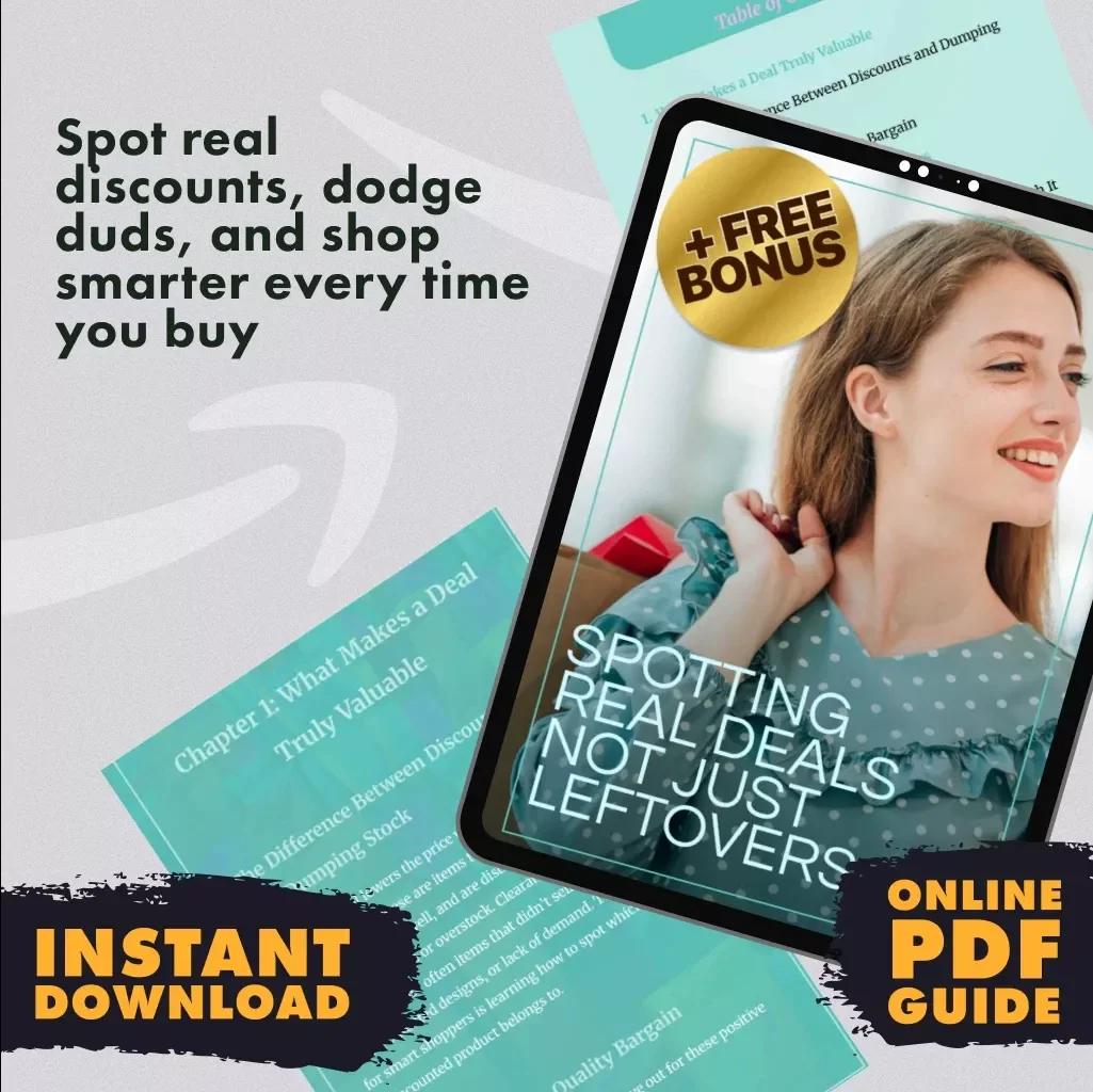 Spotting Real Deals Not Just Leftovers – Guide to How to Identify Quality Deals vs. Clearance Leftovers | Digital Shopping eBook