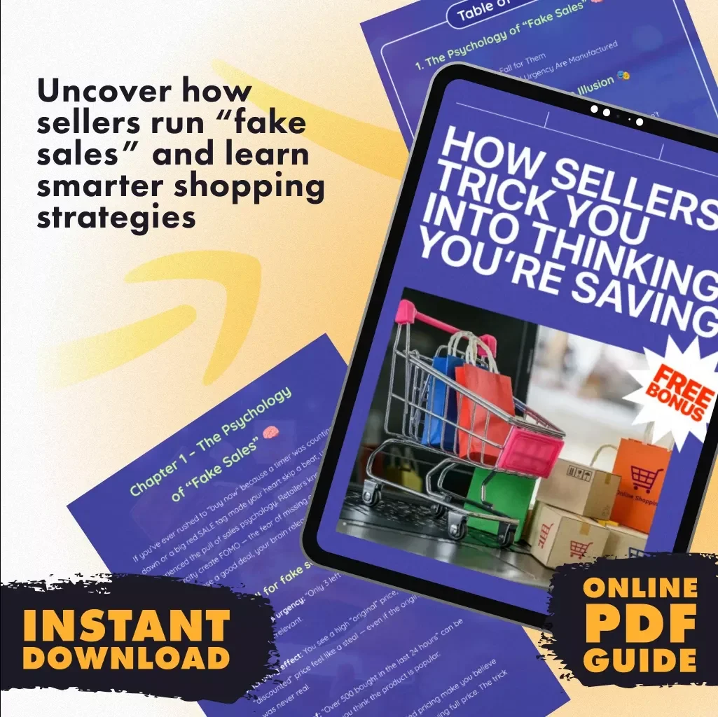 How Sellers Trick You Into Thinking You’re Saving | Digital Guide on How Sellers Run “Fake Sales”, Spotting False Discounts & Smarter Shopping Strategies