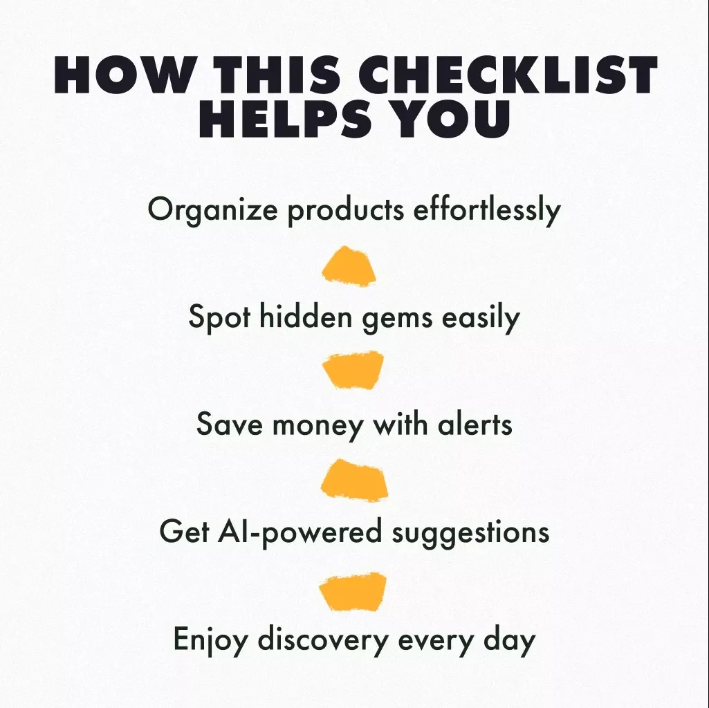 Discover New Products with Wish Lists | Digital Checklist Guide on How to Use Wish Lists to Discover New Products | eBook Download for Shoppers & Trend Seekers