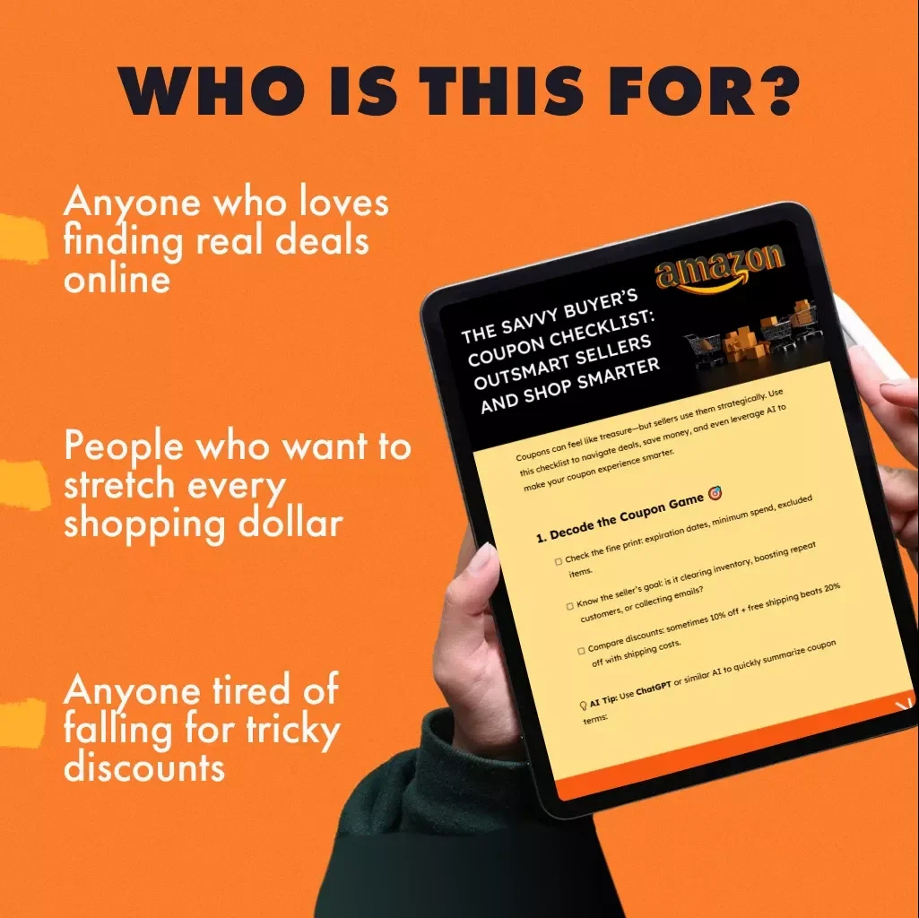 The Savvy Buyer’s Coupon Checklist: Outsmart Sellers and Shop Smarter | Digital Download | How Sellers Use Coupons — What Buyers Should Know | Printable eBook & Shopping Guide