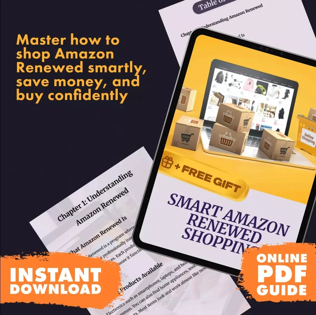 Smart Amazon Renewed Shopping Guide | How to Shop Amazon Renewed eBook | Digital Download for Finding Deals, Checking Quality & Using AI for Smarter Savings