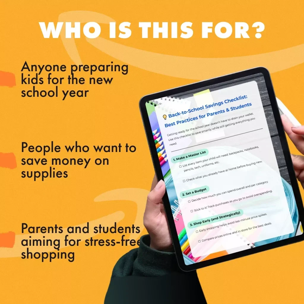 Back-to-School Savings Checklist: Best Practices for Parents & Students | Printable Budget & Shopping Guide for Back-to-School Supplies