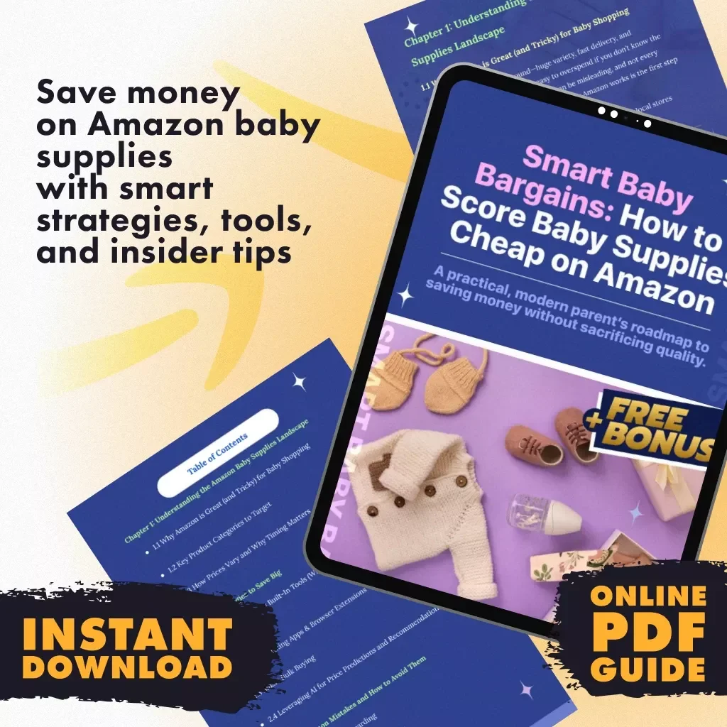 Smart Baby Bargains: How to Score Baby Supplies Cheap on Amazon | Money-Saving Digital Guide, eBook & Checklist for New Parents