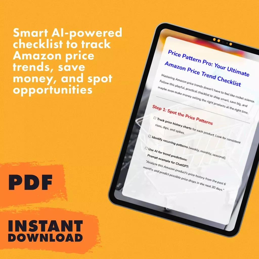 Price Pattern Pro: Your Ultimate Amazon Price Trend Checklist | Digital Download Guide for How to Interpret Amazon Price Trends and Patterns | Smart Shopping & eCommerce Growth