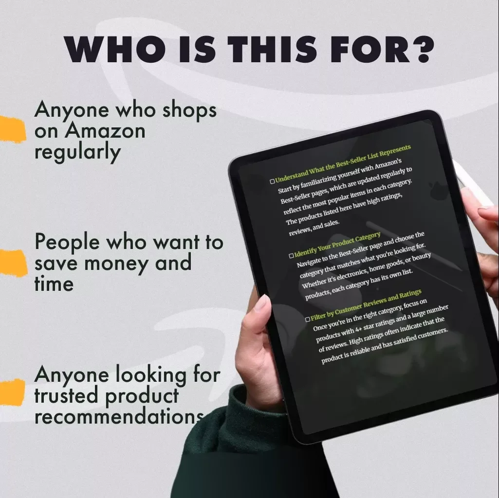 How to Shop Smart Using Amazon Best-Seller Pages | Digital Checklist Guide for Smarter Online Shopping, eBook Style Download for Savvy Shoppers