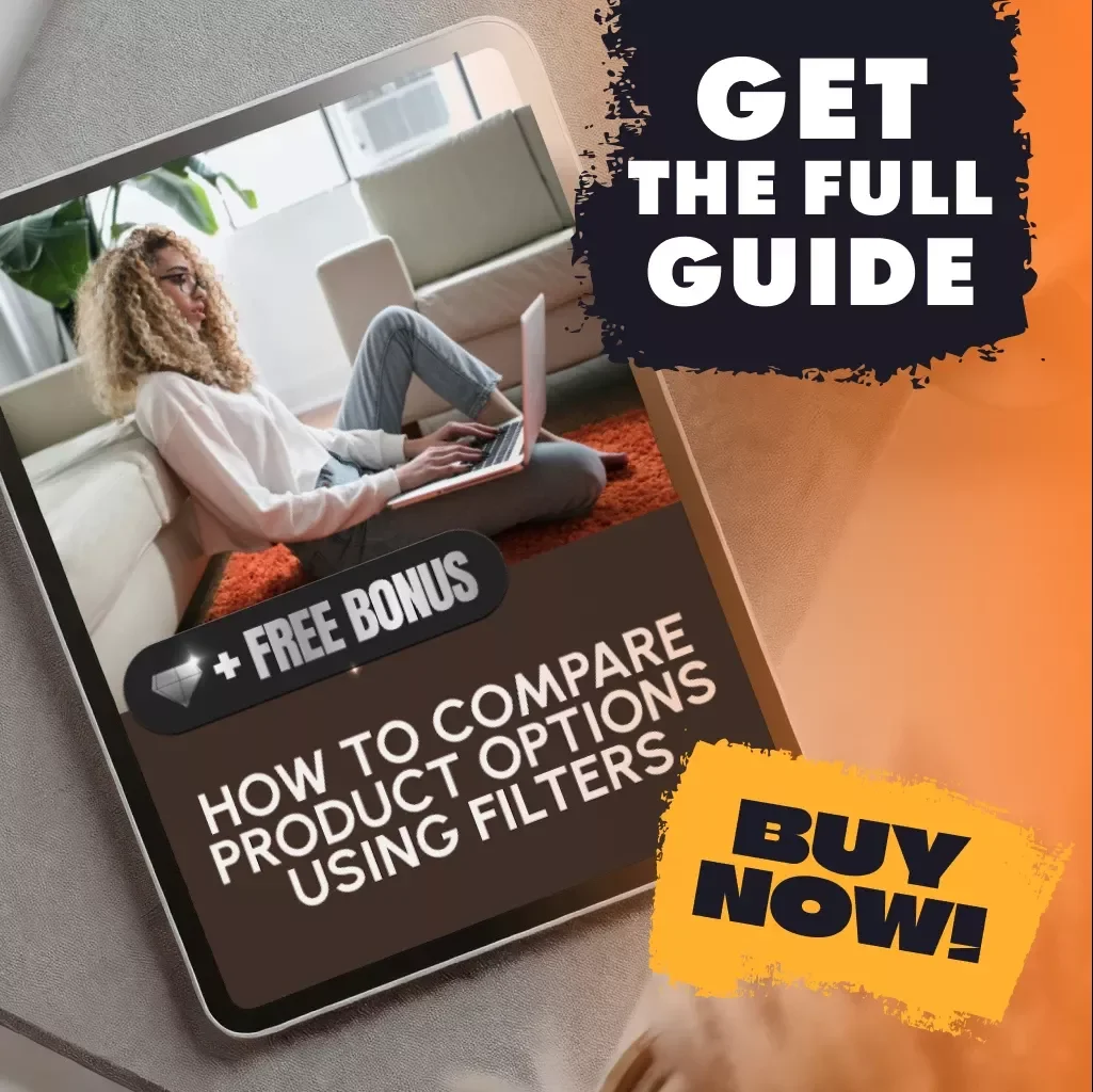 How to Compare Product Options Using Filters | Digital Shopping Guide, eBook & Downloadable Checklist for Smarter Online Choices