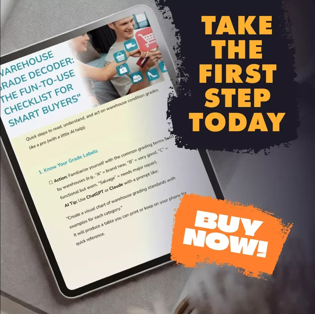 Warehouse Grade Decoder: The Fun-to-Use Checklist for Smart Buyers | Digital Download Guide on How to Read Warehouse Condition Grades for Smarter Shopping, Reselling & Bargain Hunting