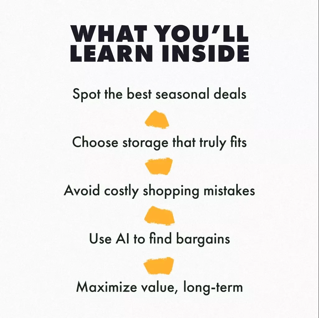 Smart Storage: When and How to Buy Home Storage Like a Pro | Digital Guide for the Best Time and Method to Buy Home Storage, eBook & Checklist