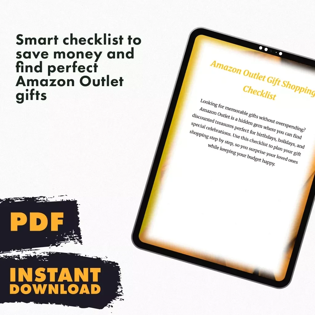 Amazon Outlet Gift Shopping Checklist | How to Use Amazon Outlet for Gifts and Special Occasions | Digital Download for Budget-Friendly Gift Giving