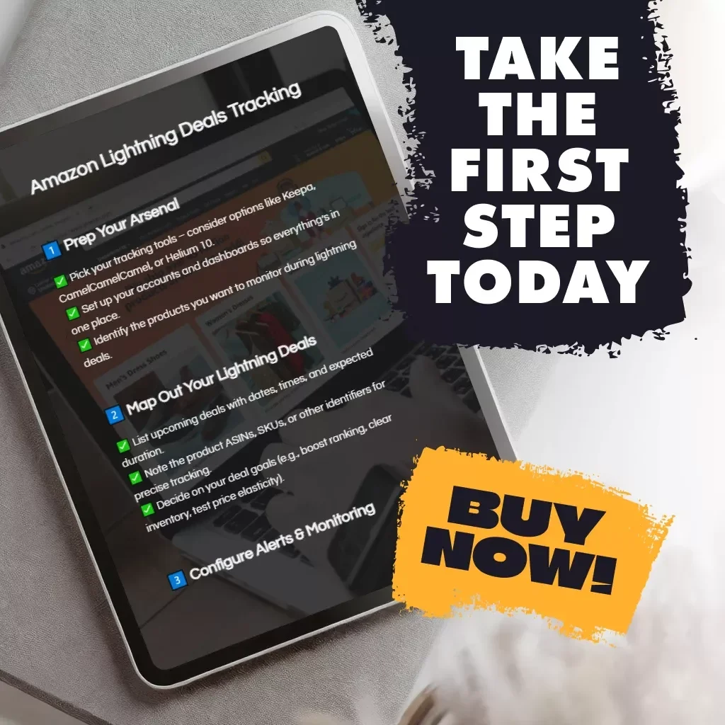 Amazon Lightning Deals Tracking Checklist | Digital Download eBook & Guide | How to Use Tracking Tools with Lightning Deals