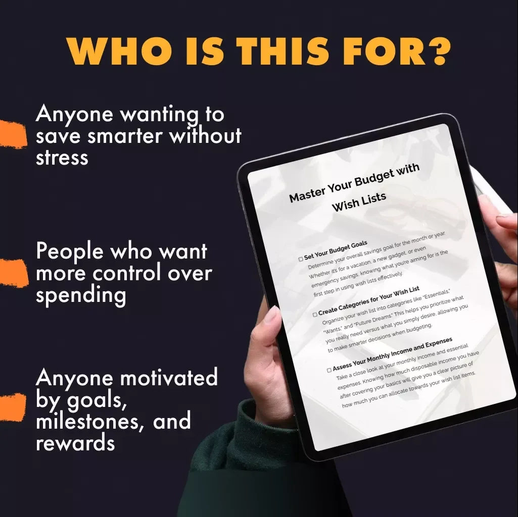 Master Your Budget with Wish Lists | Printable Checklist for Budget Planning, Saving Money & Organizing Your Goals | How to Use Wish Lists for Budget Planning and Saving
