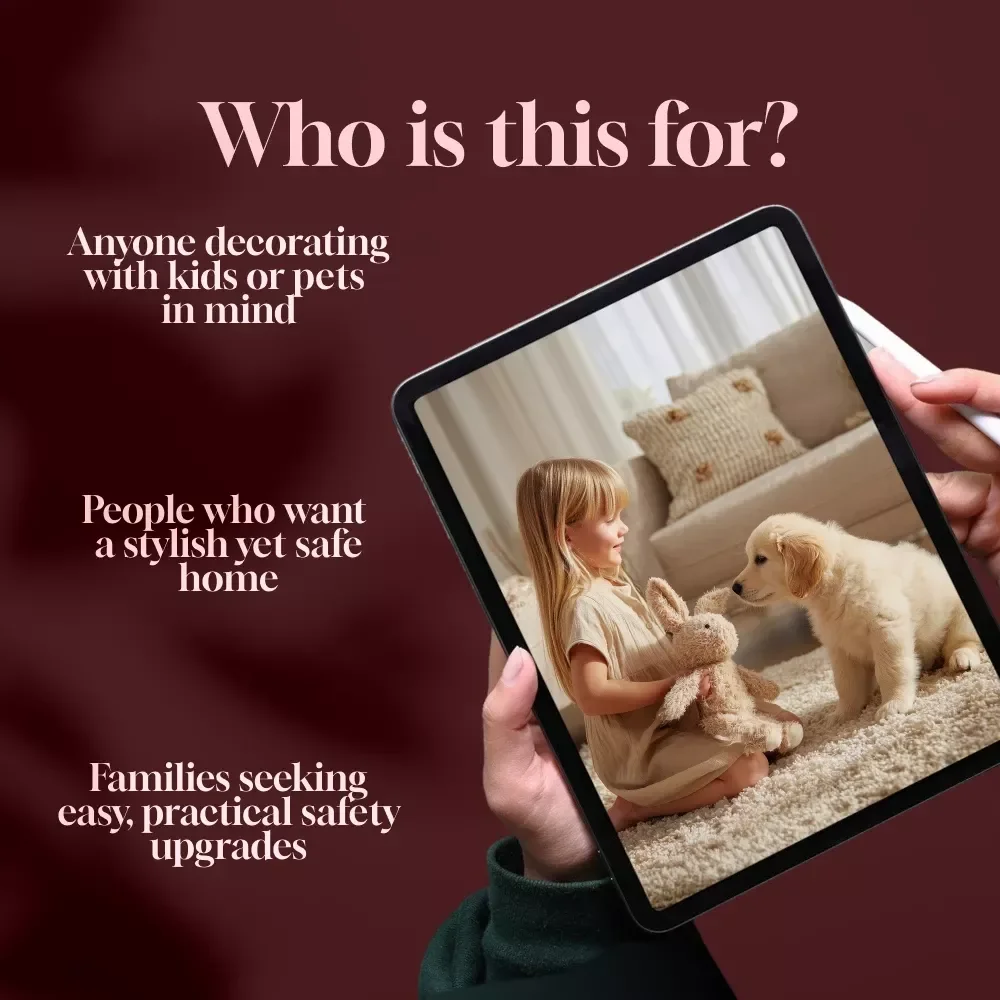 Kid & Pet Safe Decor Checklist | Family-Friendly Home Safety Guide | Baby & Pet Proofing Digital Download