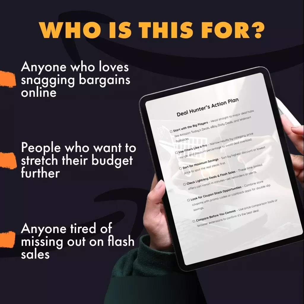 Deal Hunter’s Action Plan | Printable Checklist | Digital Download for Smart Shoppers | How to Explore Today’s Deals, Coupons & Discounts