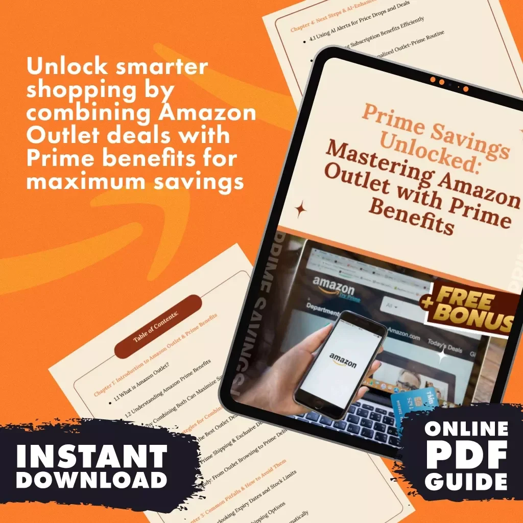 Prime Savings Unlocked: Mastering Amazon Outlet with Prime Benefits | Digital Guide for Smart Shoppers | How to Combine Amazon Outlet with Amazon Prime Benefits