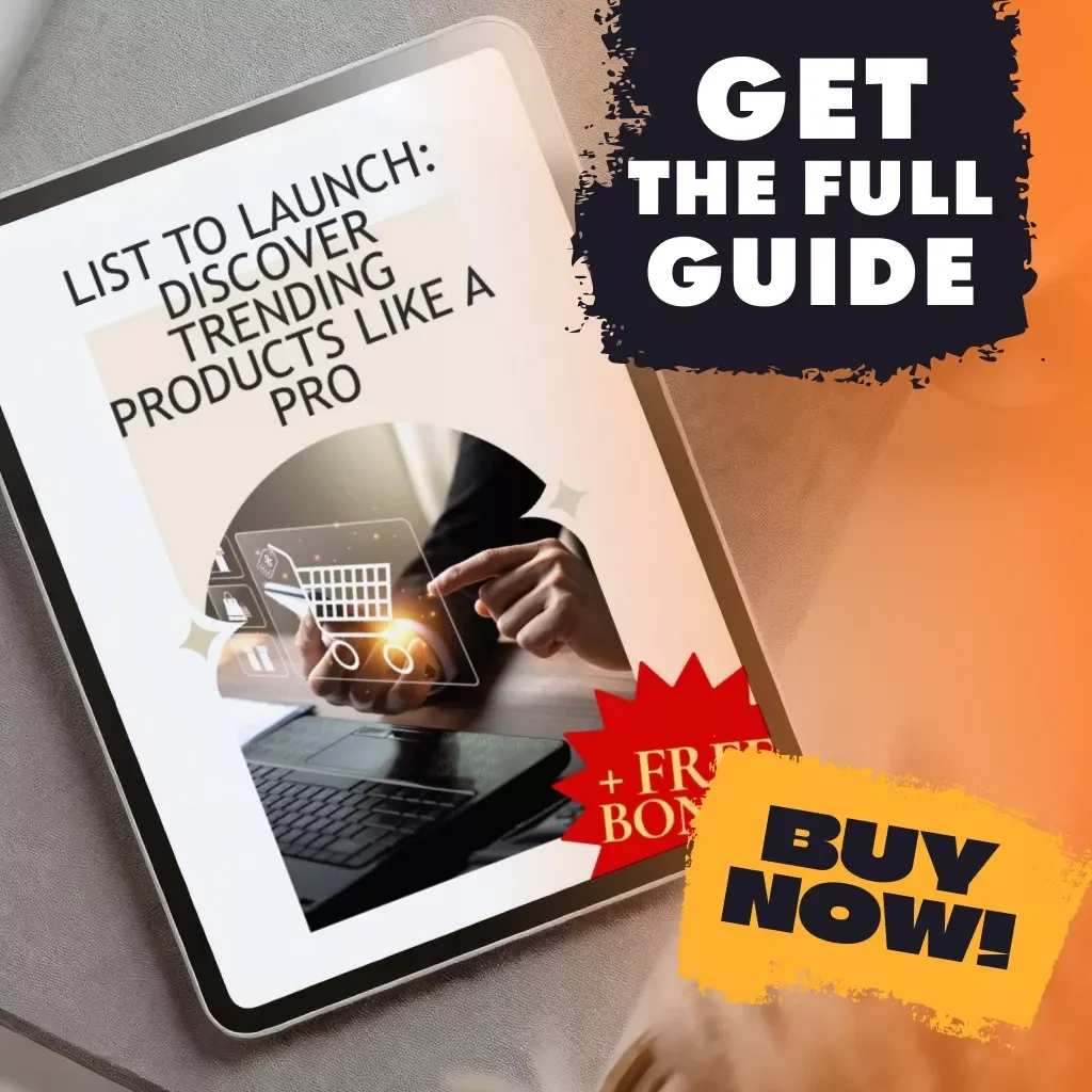 List to Launch: Discover Trending Products Like a Pro | Digital Download Guide for How to Use Lists to Discover New and Trending Products, eBook for Entrepreneurs & Online Sellers