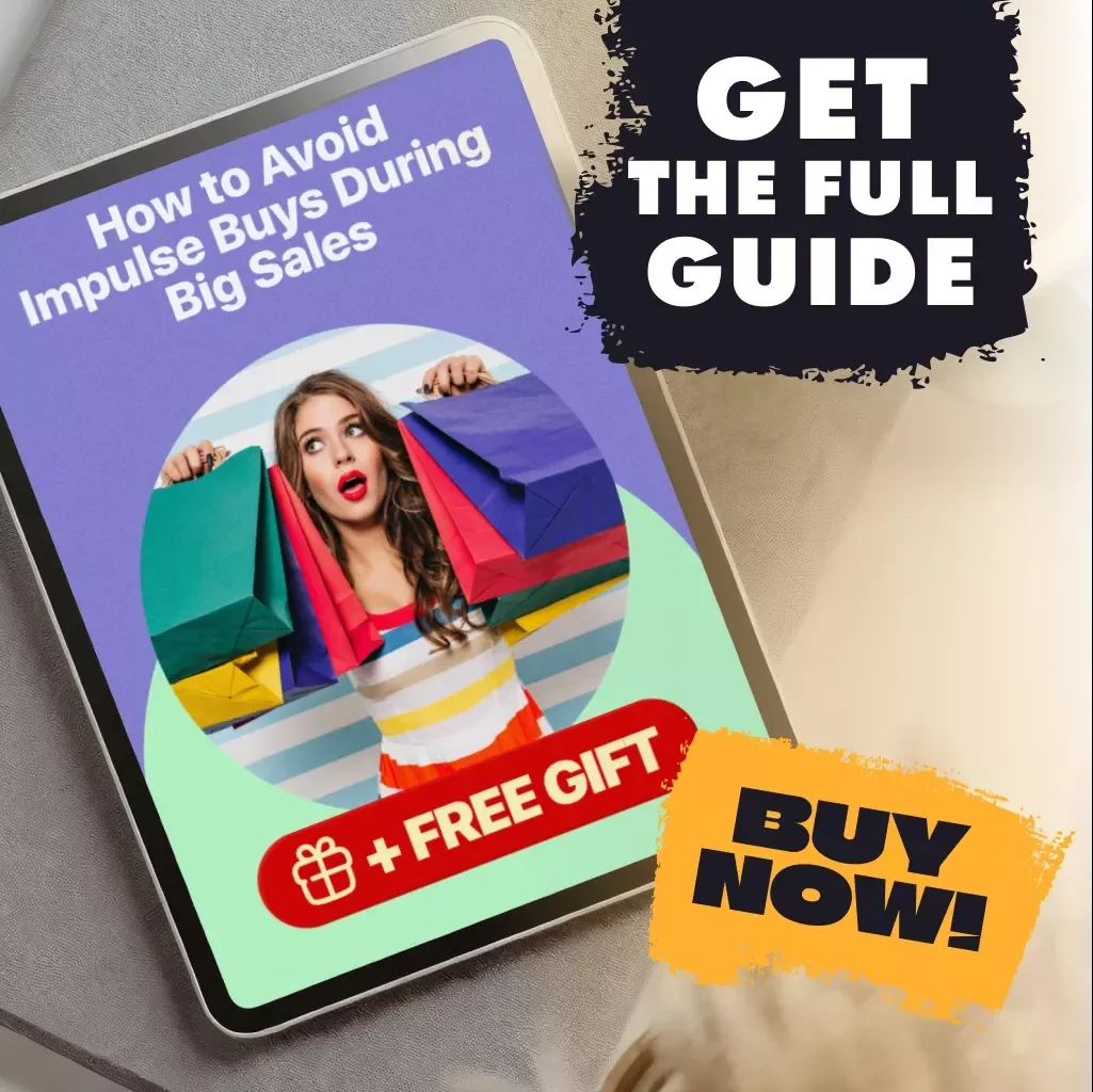 How to Avoid Impulse Buys During Big Sales | Digital Guide for Smarter Shopping Habits, Budgeting, & Self-Control | eBook Download