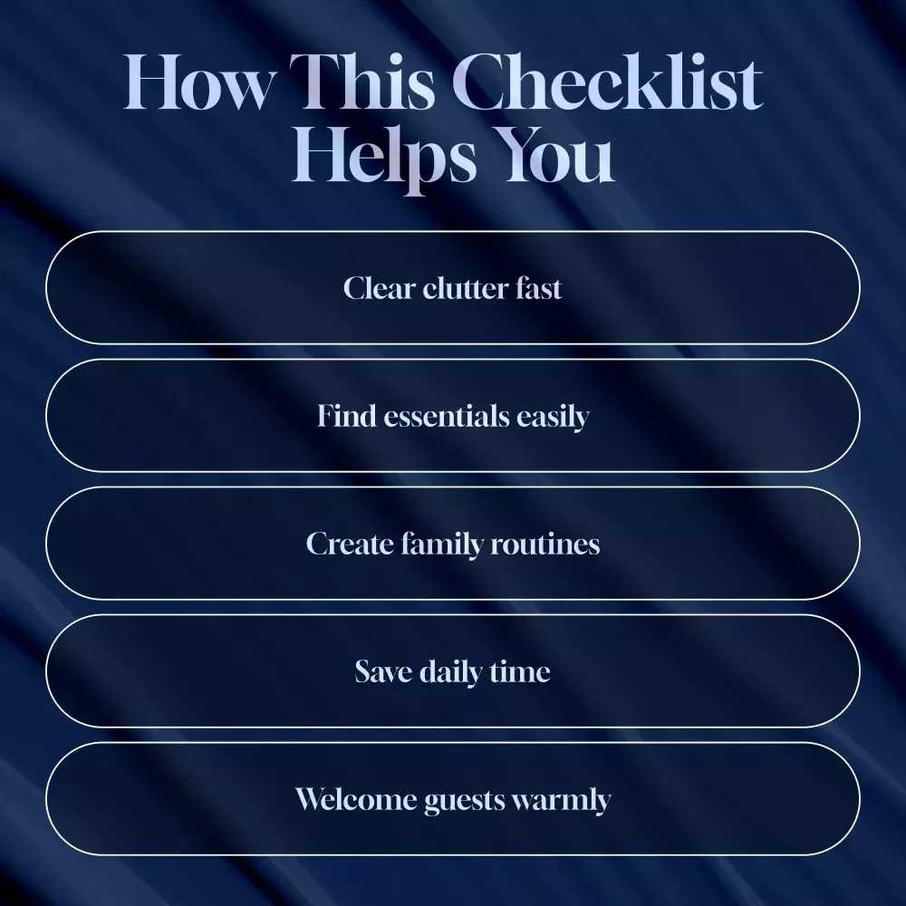 Family Entryway Organization Checklist | Printable Digital Download | Home Organization, Declutter & Storage Guide