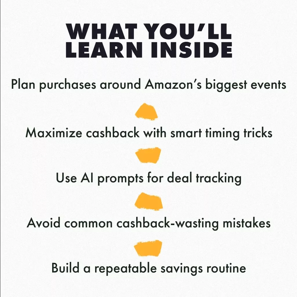 Cashback Calendar: Maximize Amazon Deals Year-Round | Digital Guide for Amazon Events Calendar, Prime Day, Black Friday, Cyber Monday, Cashback Tips & AI Shopping Tools