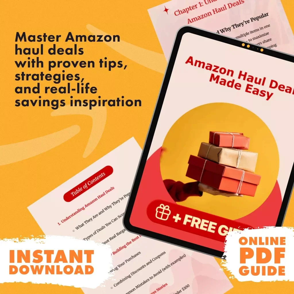 Amazon Haul Deals Made Easy | Digital Download Guide for Bargain Shopping, Coupon Stacking, Budget Hacks & Real-Life Haul Success Stories | eBook & Checklist to Maximize Amazon Savings