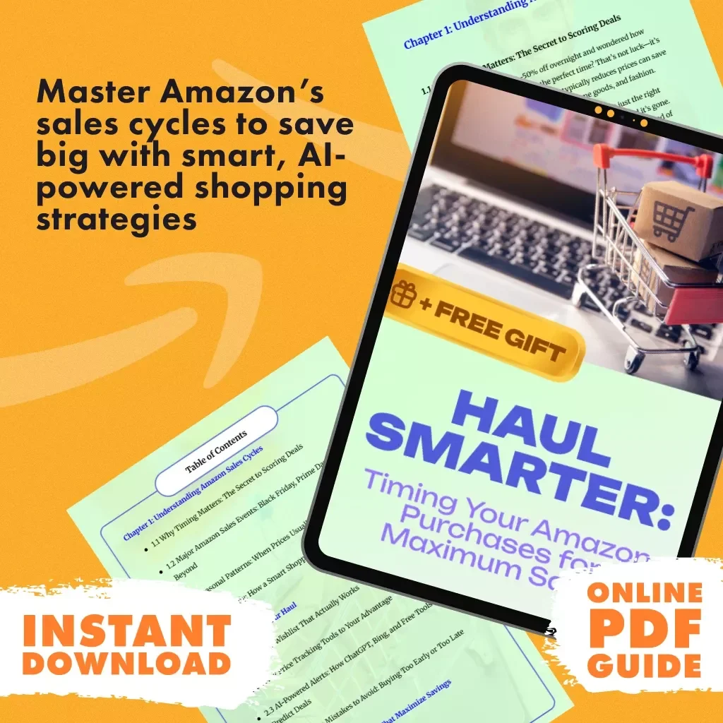 Haul Smarter: Timing Your Amazon Purchases for Maximum Sales | Digital Guide | How to Time Your Amazon Haul for Sales Events eBook, Checklist & Strategies