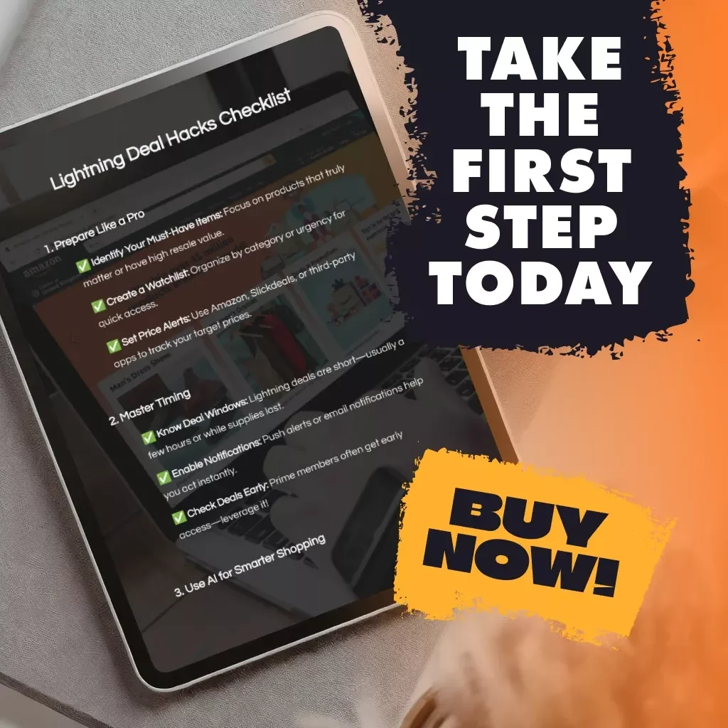 Lightning Deal Hacks Checklist | Amazon Lightning Deals Guide | Digital Download Shopping Hacks eBook