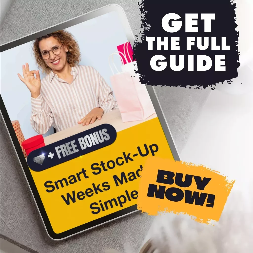Smart Stock-Up Weeks Made Simple | Digital Guide for How to Schedule “Stock Up” Weeks for Essentials, Save Money & Stress