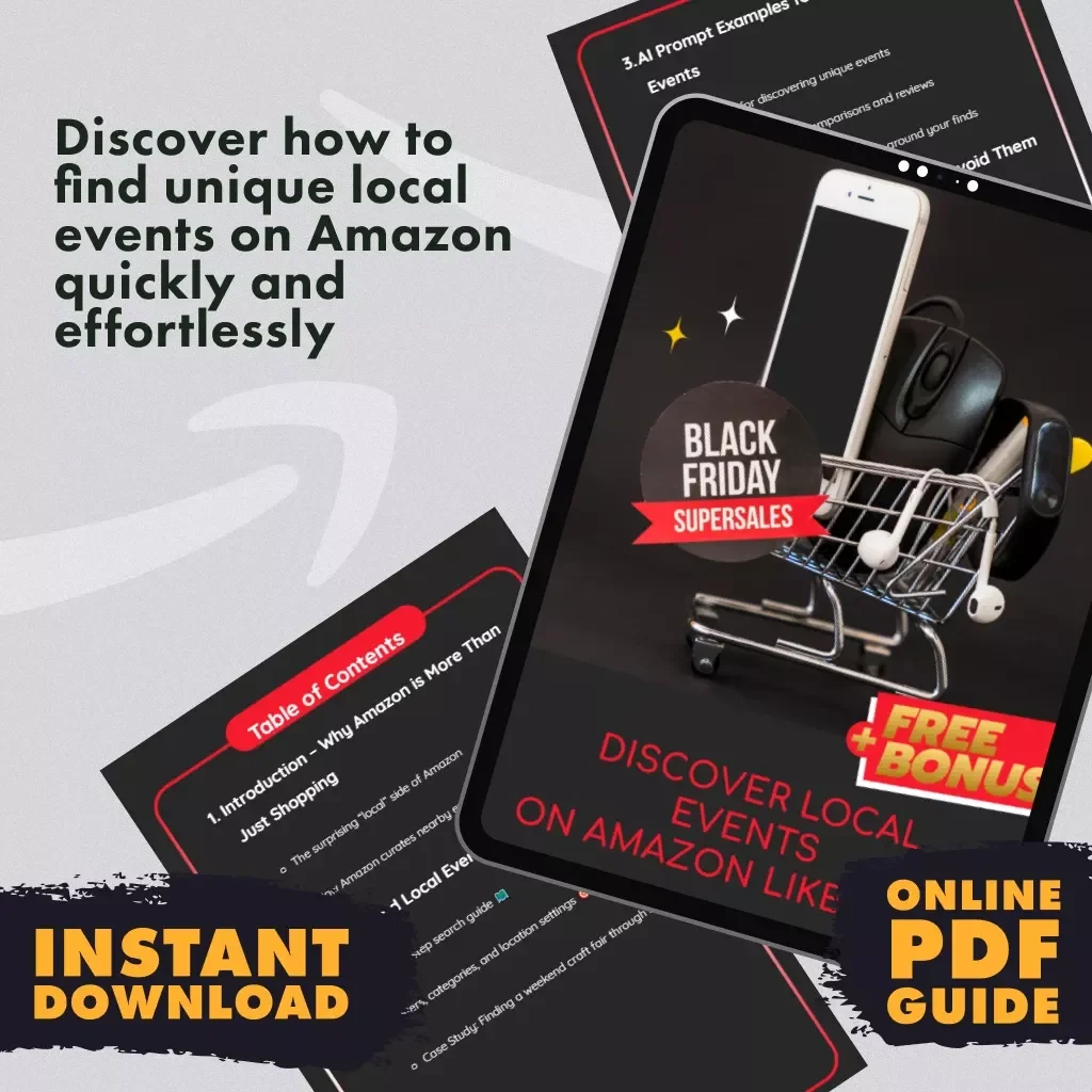 Discover Local Events on Amazon Like a Pro | Digital Guide for Finding Local Events on Amazon | Step-by-Step eBook & Checklist